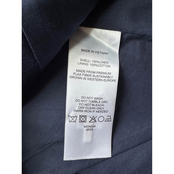 *Never Worn* Quince Navy Blue 100% Linen Blazer Women's Small (Highly Rated) - Picture 10 of 10
